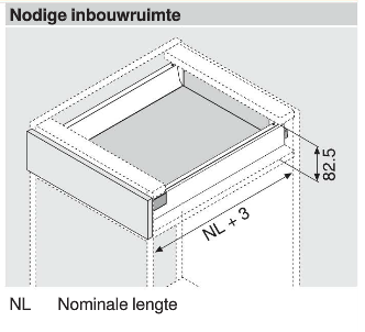 Antaro set lade N, wit, diepte 450mm, 30kg